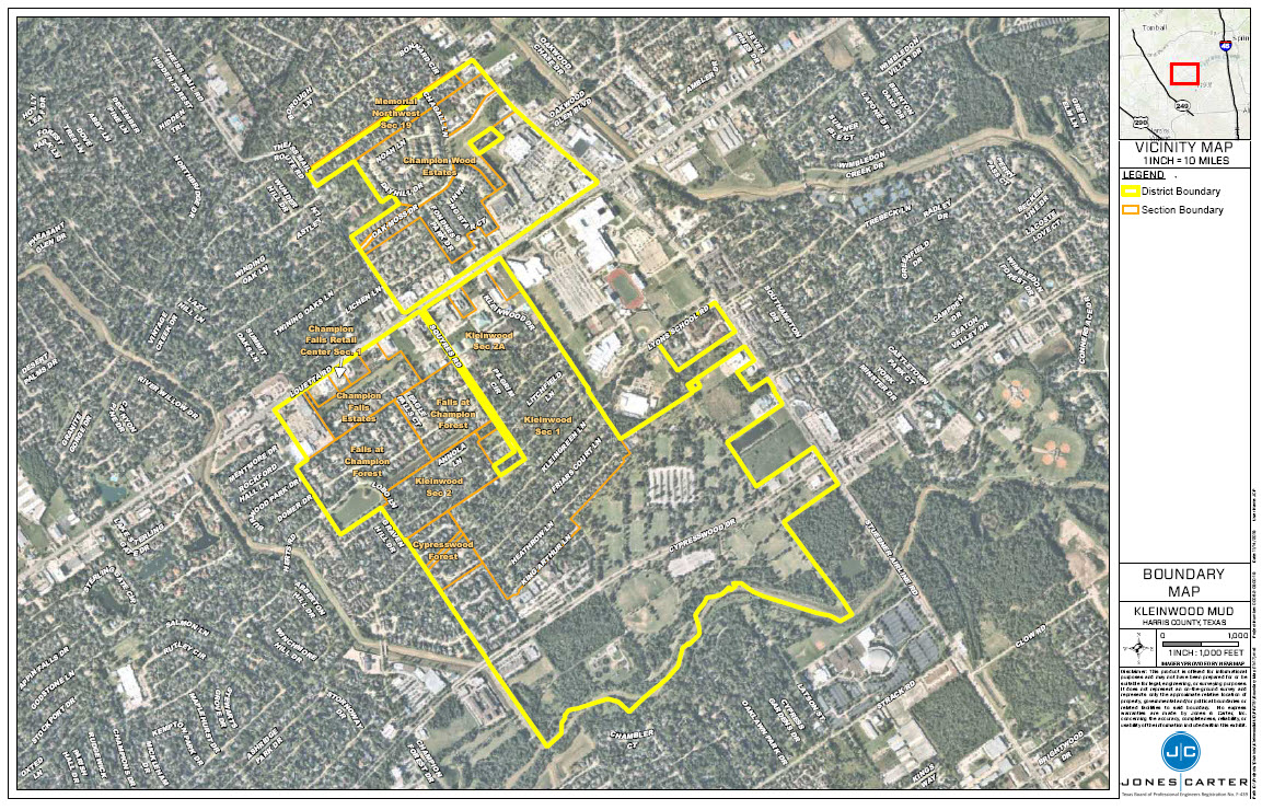 Kleinwood MUD Boundary Map